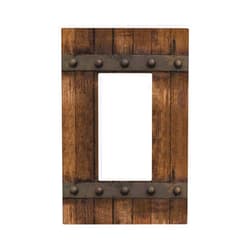 Biondbong Rustic Farmhouse Brown Barn Door Country Light Switch Plate Cover 1 Gang Single Rocker Wall Plates Wood Decorative Switchplate for Bathroom Kitchen Bedroom Home Decor Accessories 5