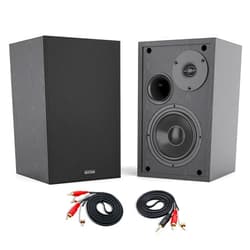 BESTISAN Bookshelf Speakers, 4 Inch Powered Bookshelf Speakers with Deep Bass, Bluetooth 5.0 Studio Monitor Speakers, 2.0 Neared Field Audio Speakers with 2 RCA Line Input, Set of 2 Black-New Model