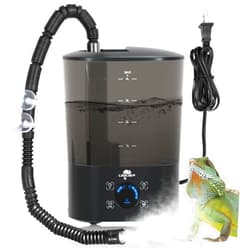 CAVACHEW Reptile Fogger Top Fill, Reptile Humidifier 4L, Digital Terrarium Humidifier with Timer, Adjustable Fog, No Leakage, Automatic Terrarium Fogger for Reptiles Amphibians Herps Vivarium Moss