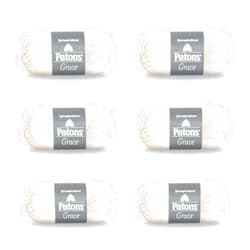 Patons Grace Natural Yarn - 6 Pack of 1.75oz/50g - Cotton - 3 DK - 136 Yards - Knitting/Crochet