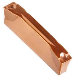 Sandvik Coromant CoroCut 2-Edge Carbide Grooving Insert, GM Geometry, GC1125 Grade, Multi-Layer Coating, 2 Cutting Edges, N123E2-0200-0002-GM, Neutral Cut, 0.079