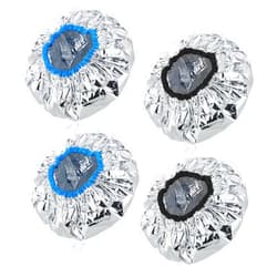 DIVINA VITAE 4 Pieces Aluminum Foil Heat Cap for Deep Conditioning, Reusable Deep Conditioning Hair Cap Heated Shower Cap for Hot Oil Hair Treatment Processing Caps for Hair Dye Cap Tin Foil Hat for Home Salon Use