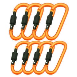 MyyYiTar 3.1in Small Carabiner Clips with Screw Locking Lightweight Aluminum Keychain Hooks for Camping/Fishing/Hiking/Travel/Backpacks,8pcs