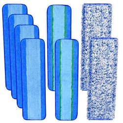 DLAIMI 8 Pack Microfiber Cleaning Pad for Bona Mop Hardwood & Hard Surface Floors Dry and Wet Floor Cleaning - Includes 4 Microfiber Cleaning Pad, 2 Deep Clean Pads and 2 Dusting Pad - Dual Zone Cleaning