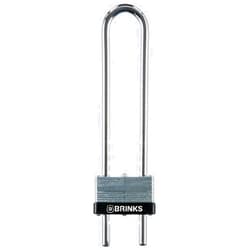 BRINKS - 44mm Laminated Steel Keyed Padlock with Adjustable Shackle - Chrome Plated with Hardened Steel Shackle