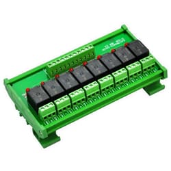 Electronics-Salon DIN Rail Mount 8 SPDT Power Relay Interface Module. (Operating Voltage: DC 24V)