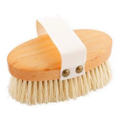 Redecker Tampico Fiber Massage Brush, Oiled Beechwood Handle and Extra-Long Cotton Strap, 5-1/4 inches, Made in Germany