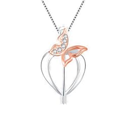 LGSY 925 Sterling Silver Butterfly CZ Cage Pendants Crafting Charm for DIY Necklace Bracelet Jewelry Making