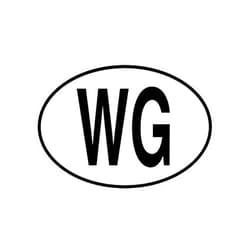 Fagraphix WG Grenada Country Code Oval Sticker Decal FA Vinyl - 1.25 Wide