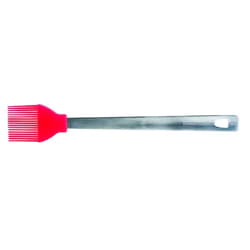 Mastrad Silicone Basting Brush with Stainless Steel Handle, Poppy Red