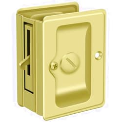Deltana Sdla325u3 Adjustable Heavy Duty Privacy Pocket Lock, Polished Brass, 3-1/4