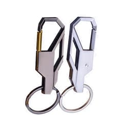 JINZHOUFZ 2 Packs of zinc Alloy Scratch-Resistant car Key Ring Clip Coil Cool Ring Buckle Key Ring Men's Business Gifts