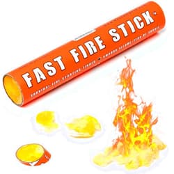 Procamptek Fast Fire Stick - Survival Fire Starting Tinder, New Fat Rope Stick Version, Best Firestarter for Emergency, Survival, Campfire, Bushcraft, and Hiking - Waterproof & Non-Toxic (1 Stick)