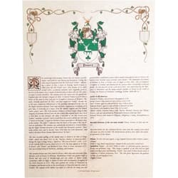 Mr Sweets Jakeman Coat of Arms, Crest & History 8.5x11 Print - Name Meaning, Genealogy, Family Tree Aid, Ancestry, Ancestors, Namesakes - Surname Origin: English England