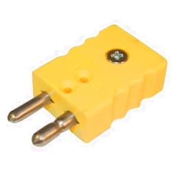 Digi-Sense Thermocouple Connector, Standard, Type-K, Male Plug; 5/pk