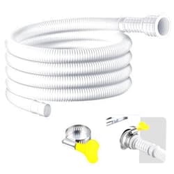 Saillong Patent Pending Dehumidifier Drain Hose, Flexible Universal Drain Hose with Cuttable Rubber Adapter and Connect Clamp, Hose Replacement for Dehumidifiers, Air Conditioners (9.8 Feet)