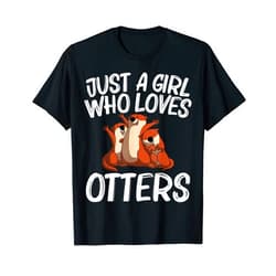 Best Giant Otter Aquatic Mammal Zookeeper Clothes Funny Otter Gift For Girls Kids Sea Otter Animal Pet Costume T-Shirt