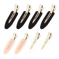 ASAYUMI 8Pcs No Bend No Crease Hair Clips- Styling Duck Bill Clips Alligator Hair Barrettes for Styling Sectioning for Salon Hairstyle Hairdressing Bangs Waves Woman Girl Makeup Application