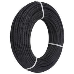 Challcrea 3/16 Black Wire Rope, 150ft Stainless Steel Cable for Deck Cable Railing Hardware System Kit, Aircraft Cable, T316 Marine Grade, 7x7 Strands Construction