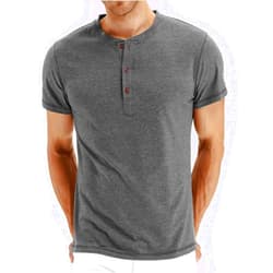 NITAGUT Mens Fashion Casual Front Placket Basic Long/Short Sleeve Henley T-Shirts