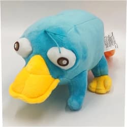 DYNUBECY Perry The Platypus Plush Toy,9.8”Blue Platypus with Big Eyes Pillow for Kids' Room Decor,Gift for Kids Birthday & Holiday