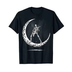 Skeleton Playing Guitar Rock Band Tees For Men Skeleton Playing Guitar Rock and Roll Band for Men Kids T-Shirt