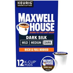 Maxwell House Dark Silk Dark Roast Keurig K-Cup Coffee Pods, 12 ct Box