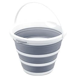 Goderewild Goderewlid Collapsible Bucket 2.6 Gal/10L, BPA-Free - Space-Saving, Portable Foldable Water Pail for Versatile Use, Home, Outdoors, Car Wash, Camping, Fishing - Grey, Single Pack