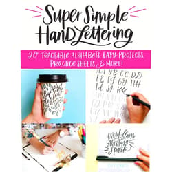 By Kiley Bennett (Author) Super Simple Hand Lettering: 20 Traceable Alphabets, Easy Projects, Practice Sheets & More! (Design Originals) Beginner Lettering and Calligraphy Workbook with Tracing Vellum Paper and Step by Step