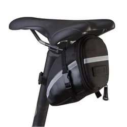 MOOZO Bike Saddle Bag, MOOZO Waterproof Bike Saddle Seat Wedge Pack Pannier Storage Bag Mountain City Road Bicycle Cycling PU Saddle Bag, Bicycle Repair Tools Pocket Pack Riding Pouch with Reflective Stripe