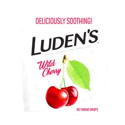 Ludens Deliciously Soothing Throat Drops, Wild Cherry Flavor, 90 Count