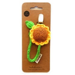 Cheengoo Organic Hand Crocheted Pacifier Clip - Sunflower