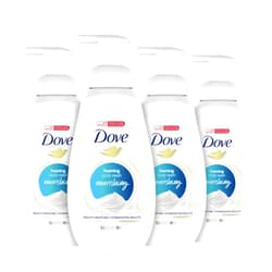 Dove Instant Foaming Body Wash 4 Count for Soft, Smooth Skin Deep Moisture Cleanser That Effectively Washes Away Bacteria While Nourishing Your Skin, White, 13.5 Oz