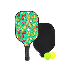 KUAVETO Carbon Fiber Pickleball Paddle Set, All The DIY Fun You can Have with Candy-BV118 Pattern Custom Made Honeycomb Polymer Core- Includes 1 Paddle, 2 Balls, and 1 Paddle Cover