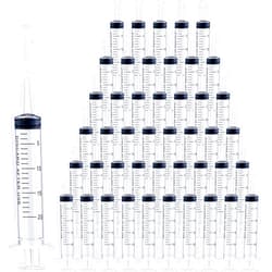 Oleitodh 20ml Syringes Bulk 100 Pack Plastic Large Syringe with Tip Cap, Measuring Syringe, Oral Syringe for Scientific Labs, Feeding Pets, Measurement,Refilling, No Needle, Individually Sterilized Sealed