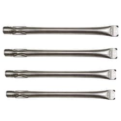 Adviace 17 inch Stainless Steel Grill Burner Tubes Replacement for Bakers and Chefs GR2039201-MM-00, ST1017-012939, GR2039201-BC-00, Members Mark Gas Grill, 4 Pack Pipe Burners for Sams, Uniflame, Grill Chef