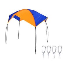 Plplaaoo Boat Canopy, Kayak Canopy Boat Sun Shade Canopy 2‑4 Persons Inflatable Kayak Sun Canopy Sailboat Awning Cover PU Fishing Camping Tent Sun Shade Top for Boat Fishing Picnic (68351 Awning (4 People))