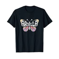Family Heritage Gifts Ariella Butterfly - Personalized Cute Name Word Art T-Shirt