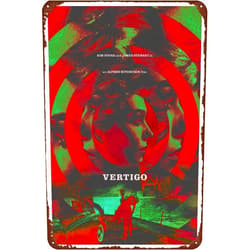 TINSAEGE Metal Tin Sign Vertigo | Decorative Signs and Plaques for Your Home Bar, Club, or Wall Decor - 8 x 12 inches