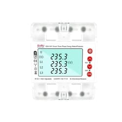 EARUMZDQ 3 Phase AC380V 100A Tuya WiFi Smart Bi-Directional Energy Power kWh Meter Over Under Voltage Current Protector Relay Switch Current Limit Phase Squence Protector Voice Remote Control for Smart Home