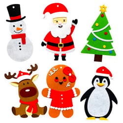 M1NTP1US + 12PCS Christmas Holiday Crafts Kit – Reindeer Santa Snowman Gingerman Decorations - Xmas Craft Party Supplies Favors Gifts Classroom Activity