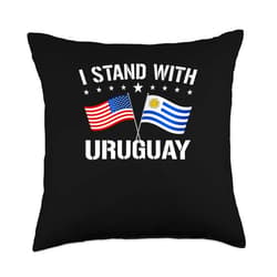 Republica Oriental del Uruguay Flag for proud Uruguay Throw Pillow, 18x18, Multicolor