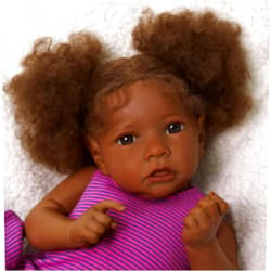 BABESIDE Lifelike Reborn Baby Dolls Black Girl - 22 Inch Soft Feeling Realistic-Newborn Baby Dolls Cute Real Life Baby Dolls with Gift Box for Kids Age 3+