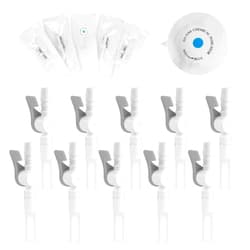 Ximter 10 Pcs Ximter Comfort Flow Catheter Valves - Sterile Urine Drainage System with Easy Lever Tap, Smooth Edges for Comfort, Gray Tubing