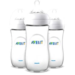 AVENT Philips Avent SCF016/37 Natural Baby Bottle, Clear, 11oz, 3pk