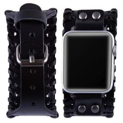 VIIVY VIYIV Designer Luxury Watch Band Compatible with Apple Watch Band 45mm 44mm 42mm for Men Women, Dressy Leather Vintage Replacement Strap Classic Bands for iWatch SE Apple Series /7/6/5/4/3/2/1