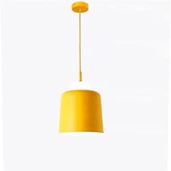 WANGYAN Nordic Danish Design Pendant Light Restaurant Hanging Chandelier Creative Colorful Macaron Ceiling Light Fixture Semi Flush Mount Lampshade for Bedroom Headboard