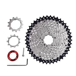 VGEBY Bike Cassette, Freewheel 10 Speed Mountain Bike Sprocket 11-42T Wide Ratio Cassette with Wrench and Screw and Spare Parts Bike Cassette 10 Baofeng Bike Cassette