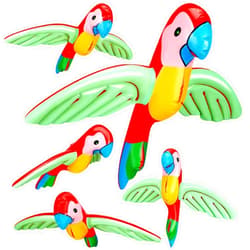 Gejoy 12 Pcs Halloween Inflatable Parrot Decorations Inflatable Flying Parrot Inflatable Parrot Decorations for Birthday Gift Tropical Party Luau Decoration Pool Prop, 31.5 x 22.05 Inches