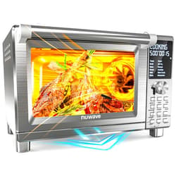 Nuwave Bravo XL Pro Air Fryer Toaster Oven with Grill Combo, 2024 New Ultra-Fast Convection System, 35% Crispier, 2X More Even, 142 Presets, 50-500F, Smarter Probe, PFAS Free, 30QT, Stainless Steel